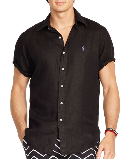 Black Short Sleeved Men S Shirt In Front Download Mentahan Baju Hitam Polos - Download Mentahan Baju Hitam Polos