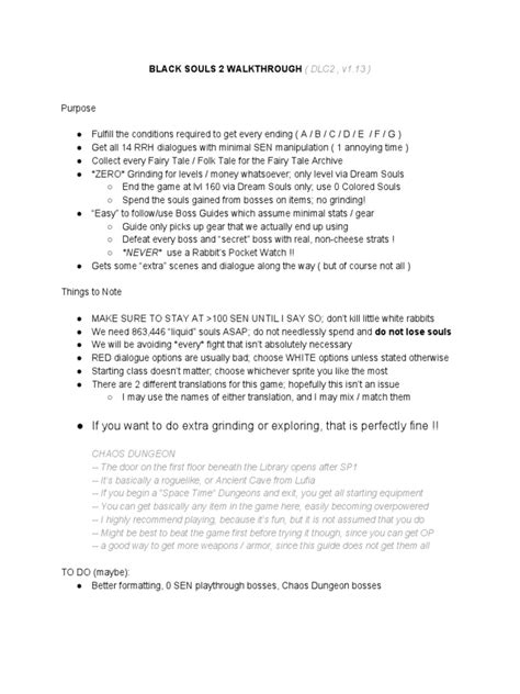 Black Souls 2 Walkthrough