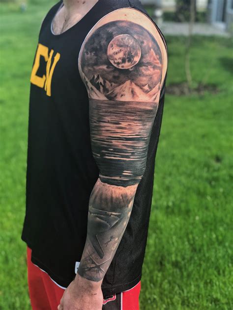 Black Water Sleeve Tattoos