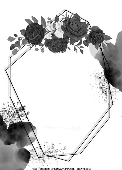 Black White Invitation Templates