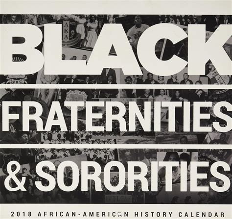 Full Download Black Fraternities Sororities 2018 African American Calendar 