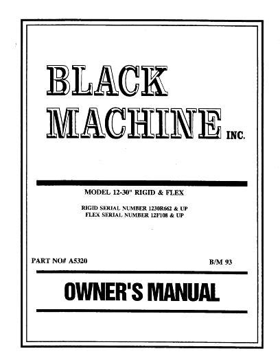 Read Black Machine Planter Opprators Manual 
