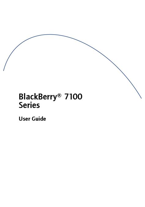 Read Blackberry 7100G User Guide 
