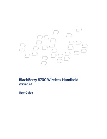 Download Blackberry 8700 User Guide 