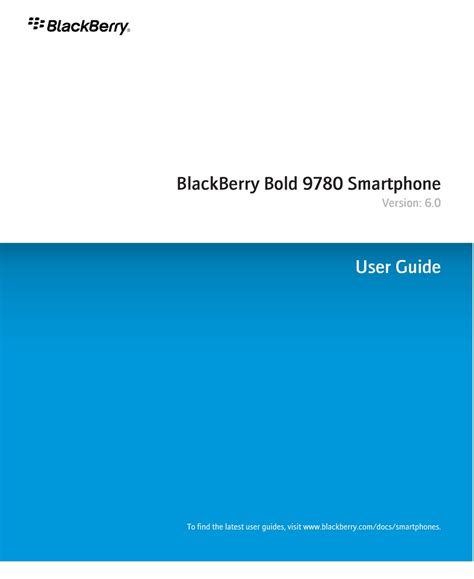 Read Blackberry Bold 9780 Smartphone User Guide 