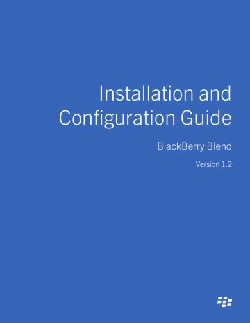 Download Blackberry Installation And Configuration Guide 