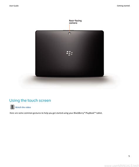 Read Online Blackberry Playbook Tablet User Guide 
