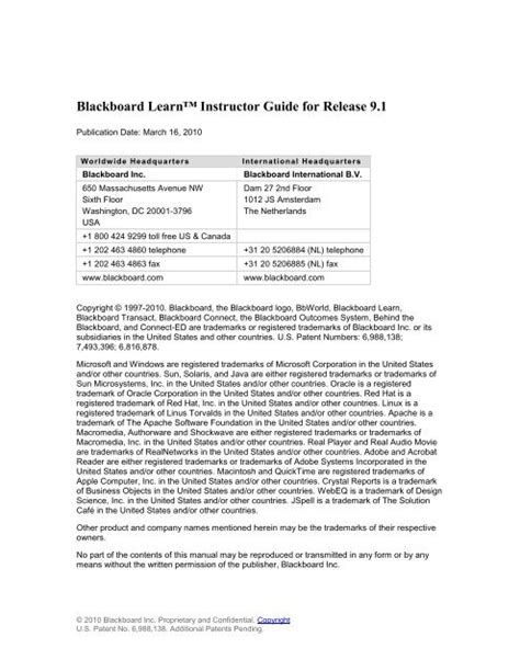blackboard learn release 9 1 new features