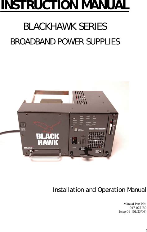 Blackhawk User Manual