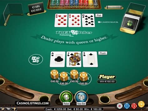blackjack 3 card poker online caub france