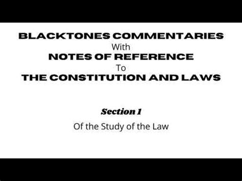 Blackstones Commentaries With Notes Of Reference To The Constitution And Laws Of The Federal Government Of