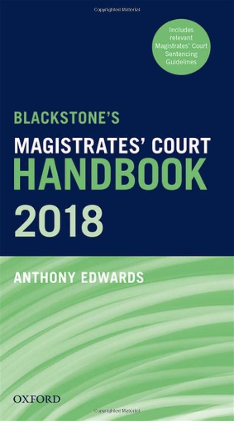 Full Download Blackstones Magistrates Court Handbook 2018 