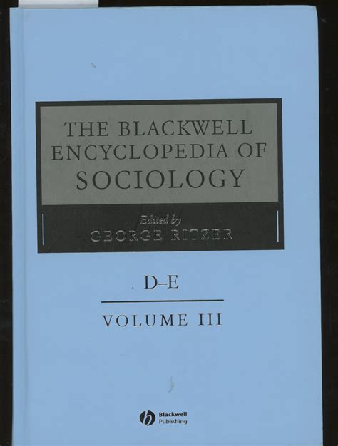 blackwell encyclopedia sociology s