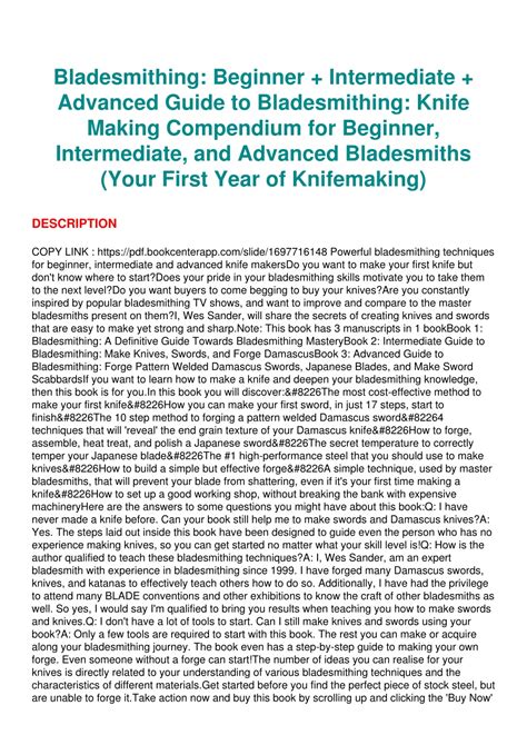 bladesmithing beginner intermediate advanced guid