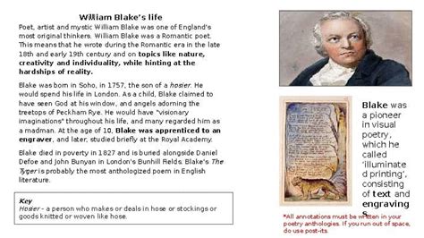 Blake A Scheme Of Work