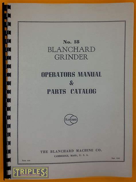 Download Blanchard No 18 Manual 