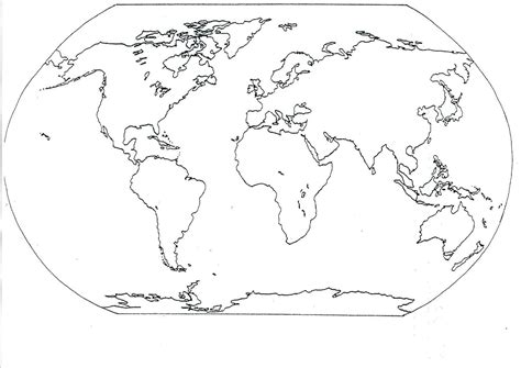 Blank 7 Continents Map