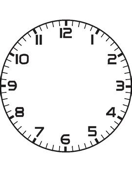Blank Analog Clock Templates For Daily Schedules