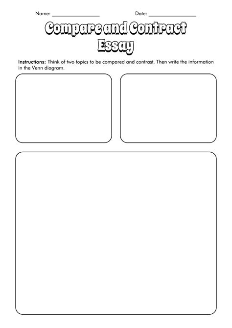 blank compare and contrast essay outlines
