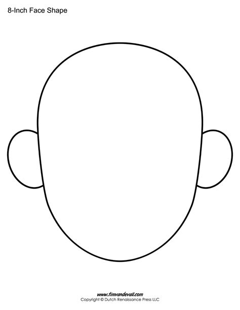 Blank Face Shape Template