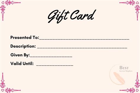 Blank Gift Cards