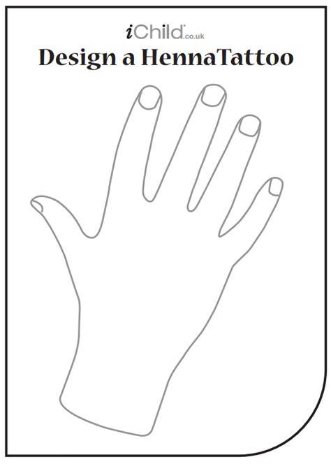 blank hand template for henna
