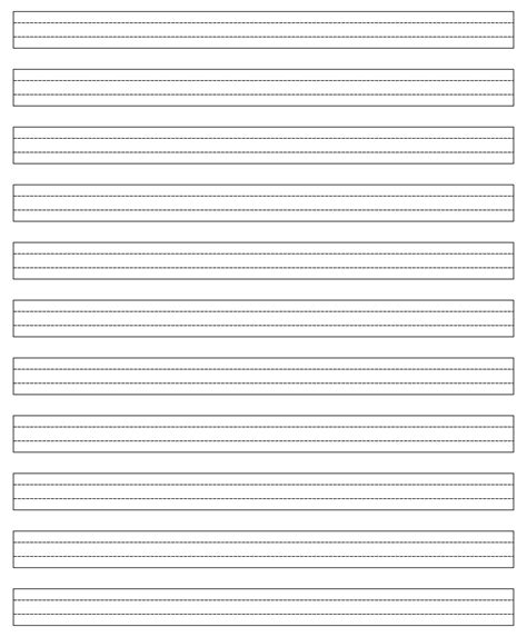 Blank Handwriting Worksheet 4 Lined For Cursive Writing Small Letters In 4 Lines - Small Letters In 4 Lines