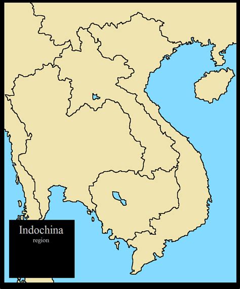 blank map indochina