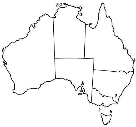 Blank Map Of Australia