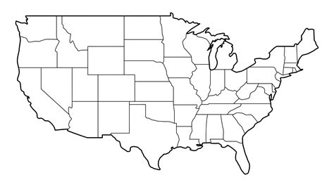 Blank Map Of The Us And Canada