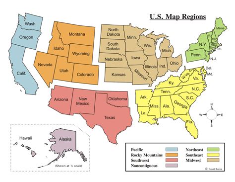 Blank Map Of Usa Regions