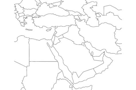 Blank Middle East Map Worksheets Learny Kids Middle East Map Worksheet - Middle East Map Worksheet