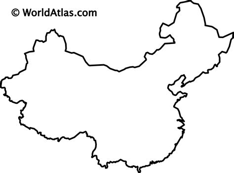 Blank Outline Map Of China Free Download On Map Of China Worksheet - Map Of China Worksheet