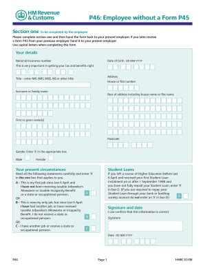 blank p45 form to print