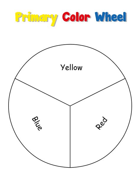 blank primary colour wheel template