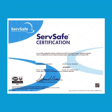 Blank Servsafe Certification