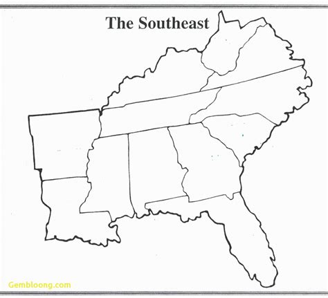Blank Southeast Map