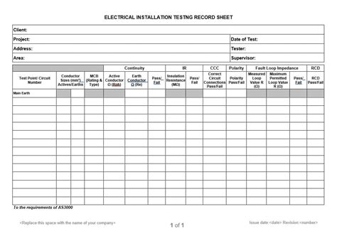 Blank Test Report Electrical Safety First