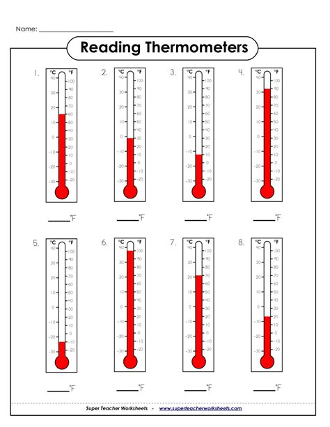 Blank Thermometers Math Worksheets Printable Pdf Math Thermometer - Math Thermometer