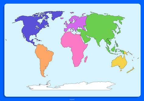 Blank World Map Continents And Oceans