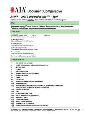 Full Download Blank Aia Document A107 2007 
