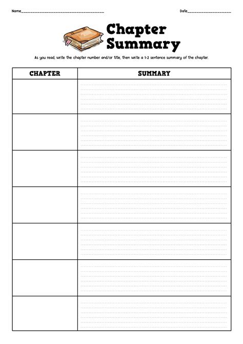 Read Blank Chapter Summary Worksheet 