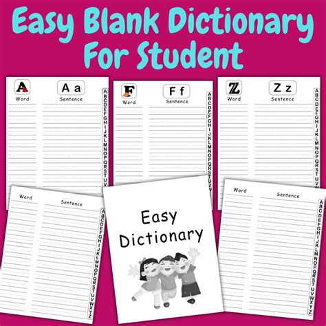 Download Blank Dictionary Template 