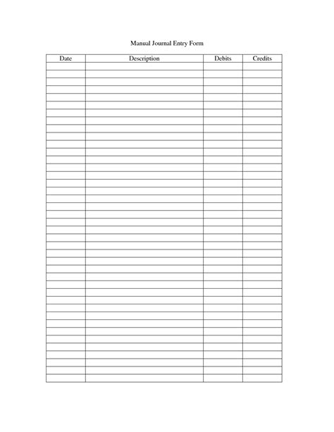 Full Download Blank Journal Entry Template 