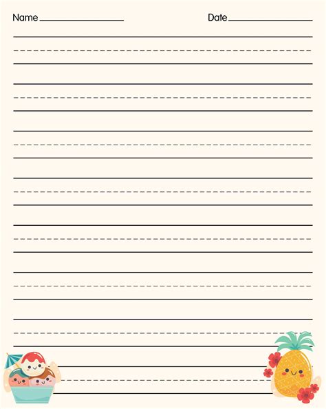 Read Blank Lined Writing Paper For Kids 