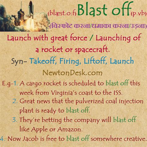 Blast Off Meaning