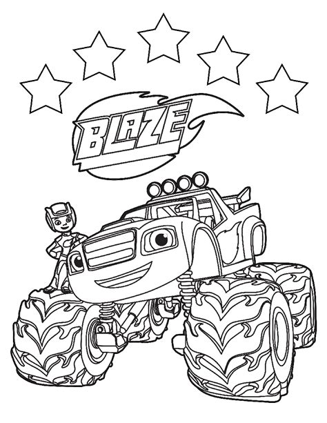 blaze coloring pages