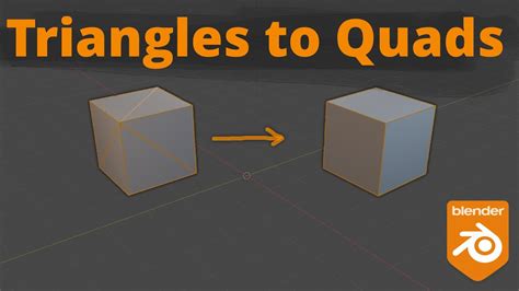blender 3.4 Convert Triangles Into Quads YouTube