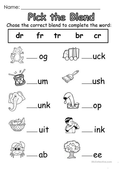 Blends Worksheets Download Free Printables For Kids Body Trek Worksheet Answers - Body Trek Worksheet Answers