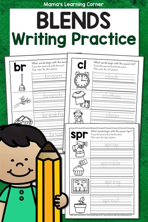 Blends Writing Practice Worksheets Mamas Learning Corner Pl Blend Worksheet - Pl Blend Worksheet